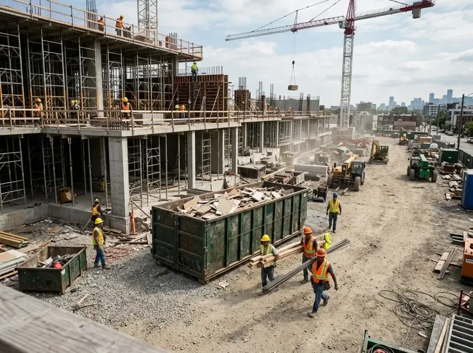 commercial-construction-site-w-002 — frequently asked questions, Low Cost Construction Dumpster Rental in Coon Rapids, MN